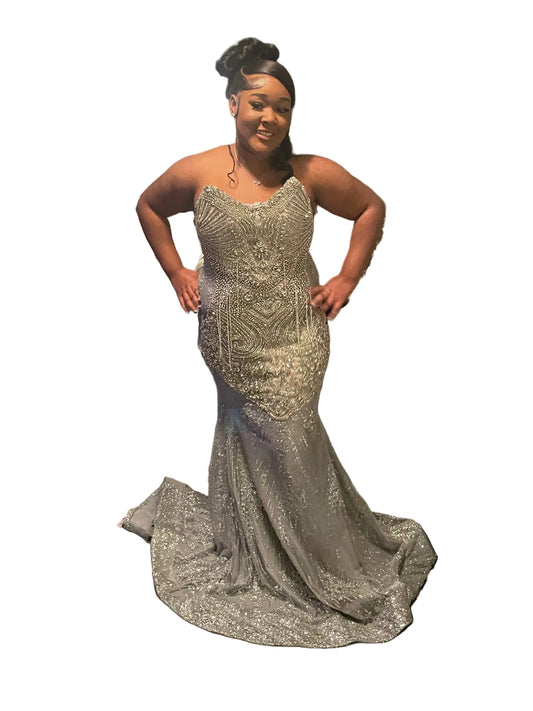 Silver Corset Gown