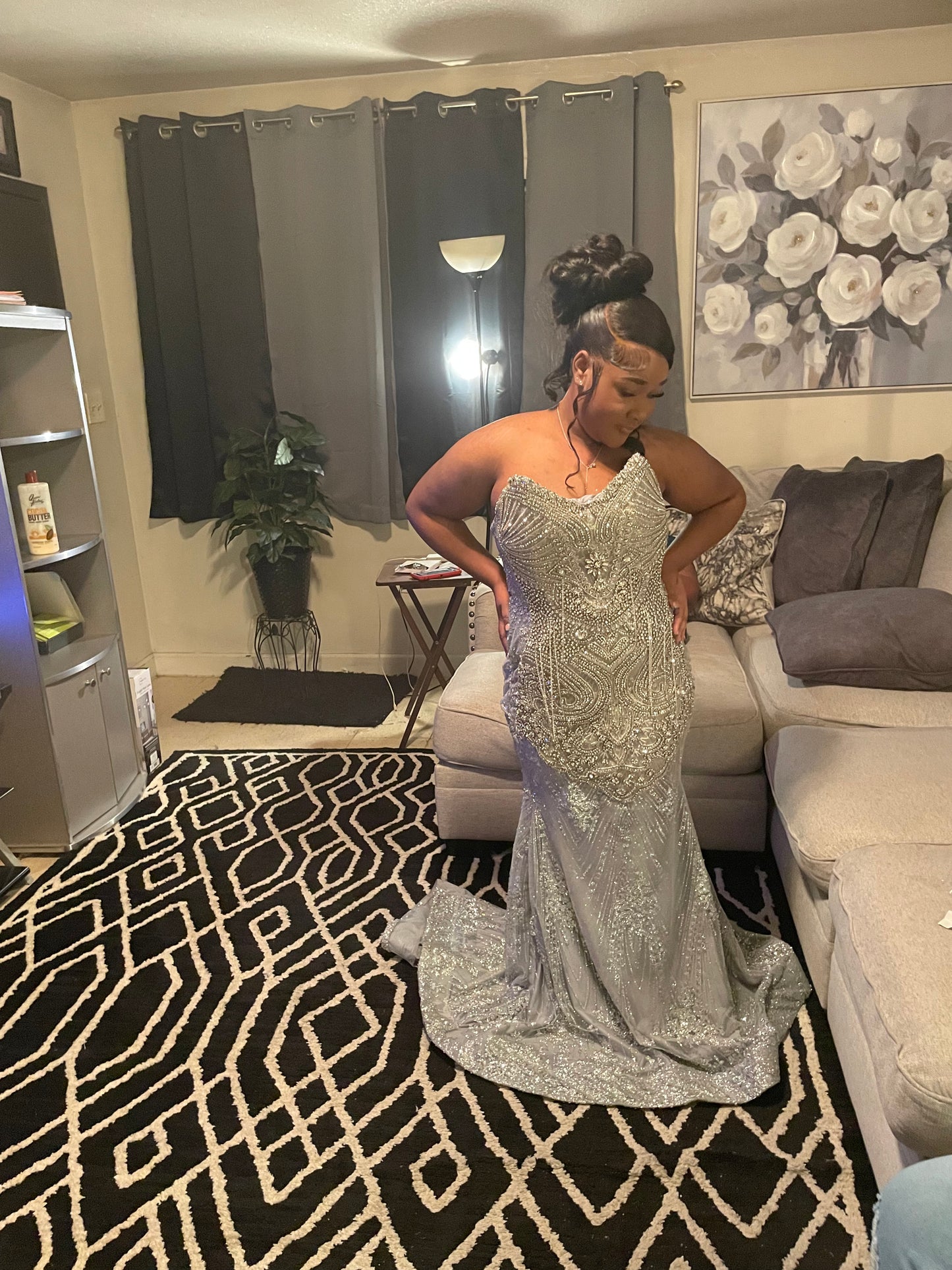 Silver Corset Gown